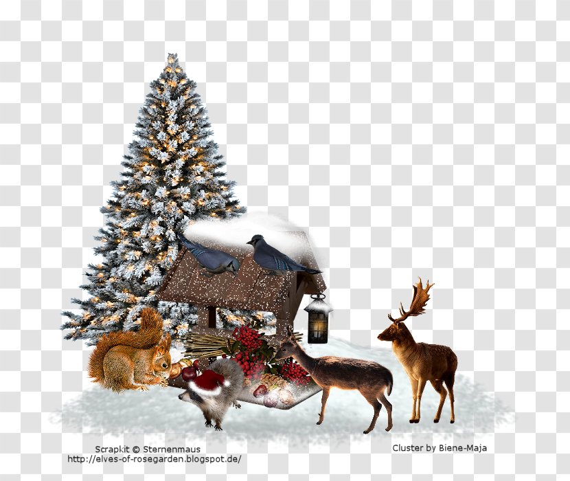 Christmas Tree Reindeer Light - Decoration Transparent PNG
