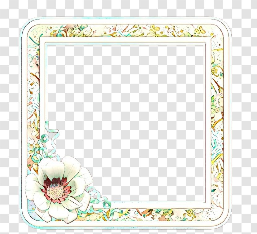 Floral Background Frame - Rectangle - Picture Transparent PNG