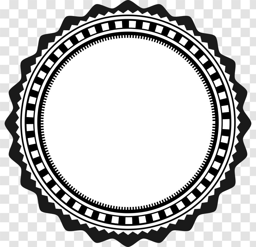 Badge Police Clip Art - Black And White - Blank Cliparts Transparent PNG