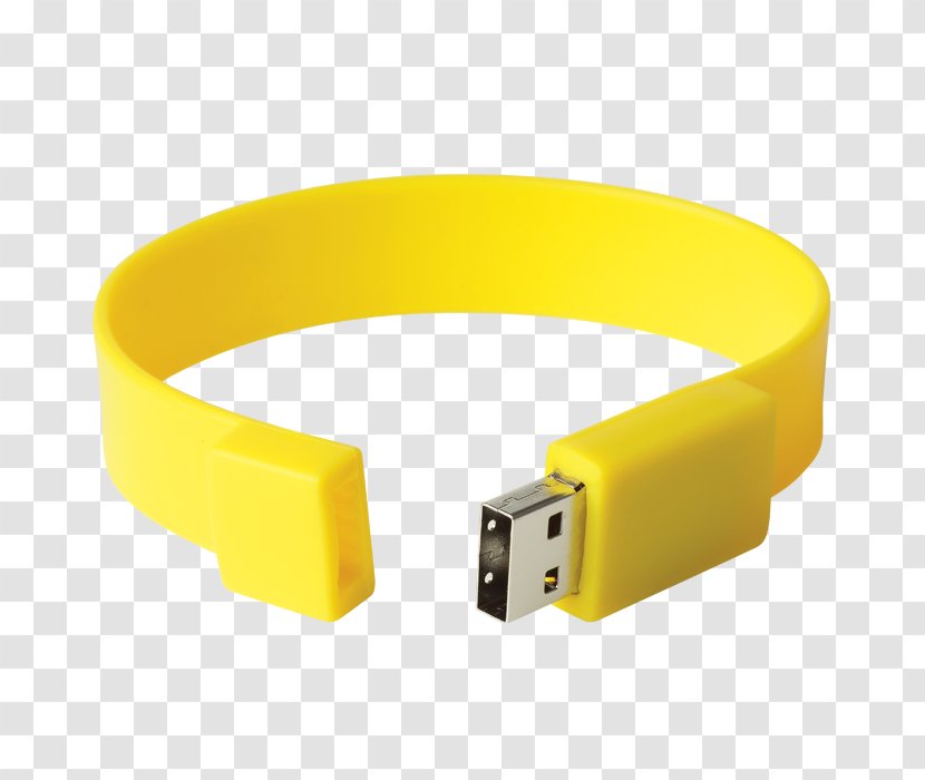 USB Flash Drives Wristband Bracelet Micro-USB - Silicone Transparent PNG