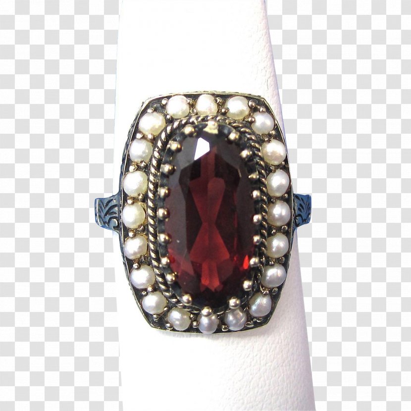 Ruby Engagement Ring Crown Jewels Of The United Kingdom Wedding - Flower - Seed Pearl Transparent PNG