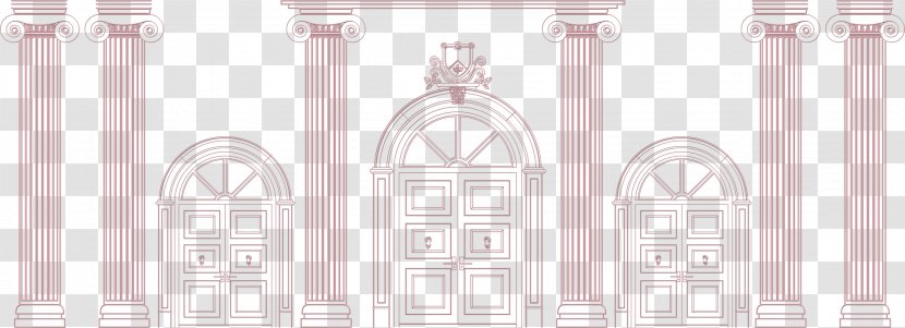 Window Paper Architecture Glass - Structure - European Roman Column Gate Transparent PNG