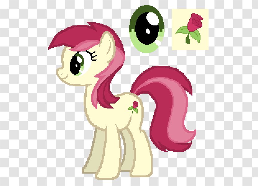 Pony Rarity Pinkie Pie Rose Color - Silhouette - Colored Mane Transparent PNG