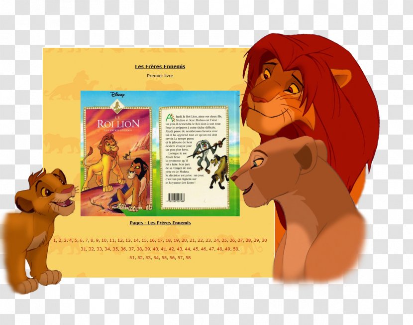 Cartoon Animal Poster Book - Lion King Film Series Transparent PNG