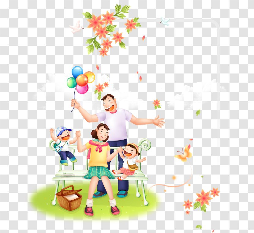 Playing On The Grass Family Promotional Template. - Area - Illustration Transparent PNG