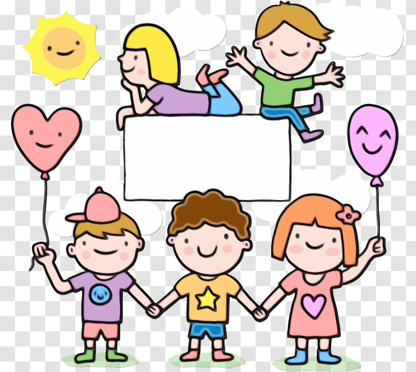 Cartoon People Child Playing With Kids Sharing - Cheek - Finger Transparent PNG