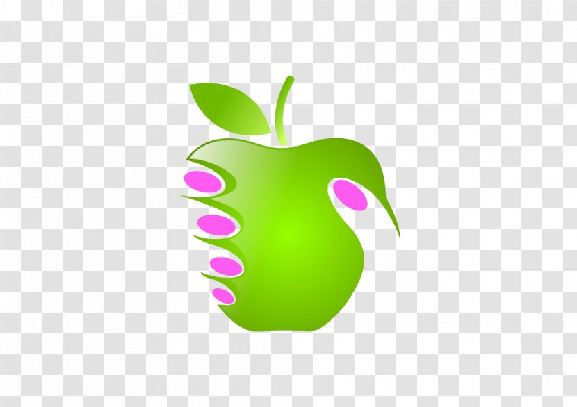 Logo Icon - Creativity - Holding A Green Apple Material Transparent PNG