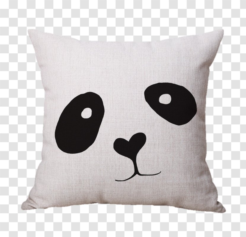 Giant Panda Bear Throw Pillows Cushion - Living Room - Cotton Pillow Transparent PNG