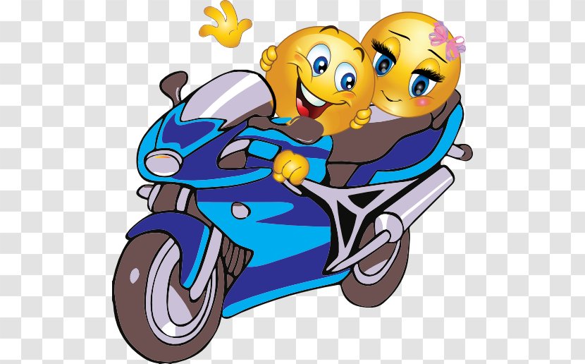 Emoticon Smiley Motorcycle Emoji Clip Art - Automotive Design - Couples Clipart Transparent PNG