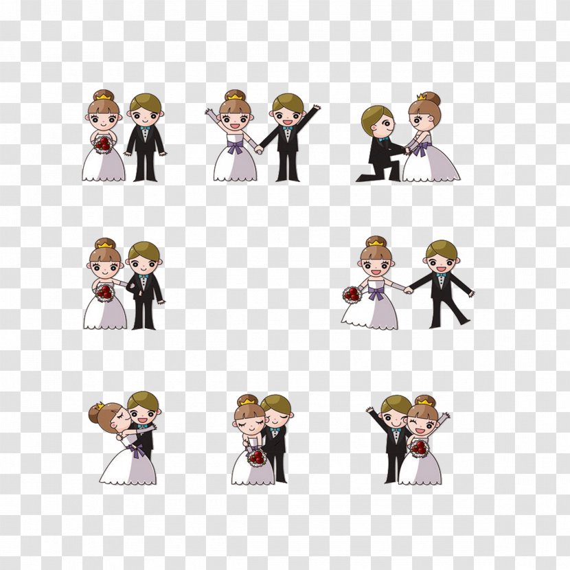 Wedding Invitation Cartoon Clip Art - Bride - Characters Transparent PNG