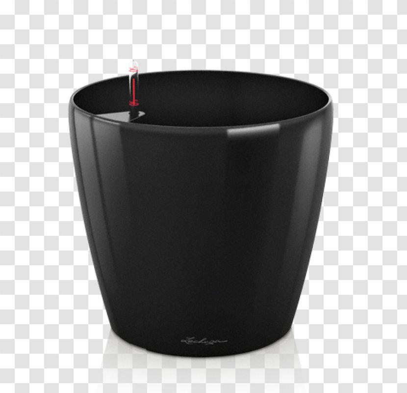 Terracotta Flowerpot Black Color Graphite - Cachepot - Lechuza Transparent PNG