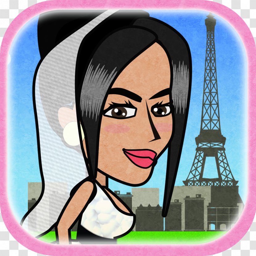 Eiffel Tower Woman Fear And Loathing In Paris Cartoon - Watercolor Transparent PNG