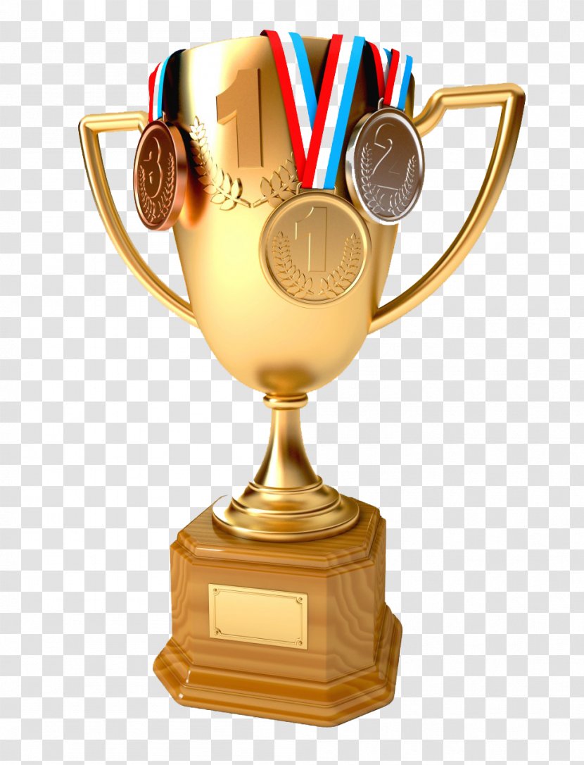 Trophy Gold Medal - Silver - Golden Cup Transparent PNG