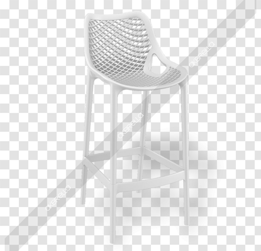 Bar Stool Chair Armrest Seat - White Transparent PNG