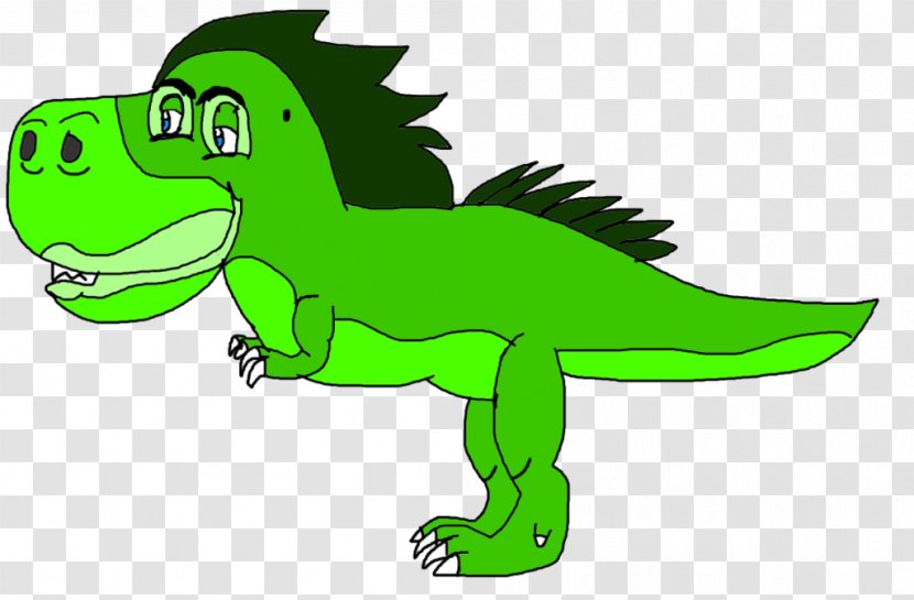 Tyrannosaurus Amphibian Cartoon Character Clip Art - Grass Transparent PNG