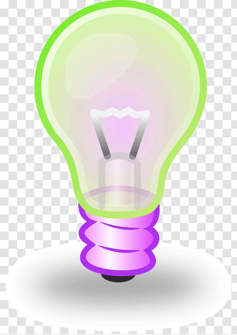 Incandescent Light Bulb Electric Image Lighting - Green Transparent PNG