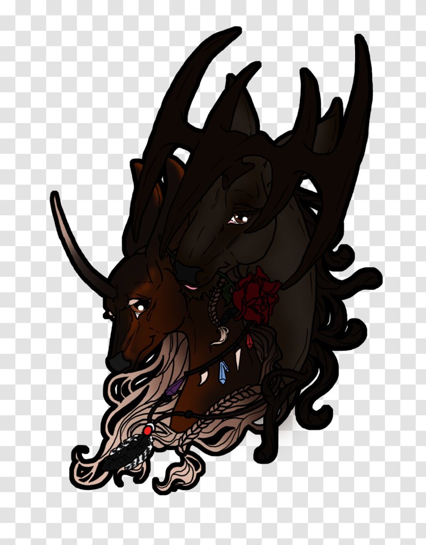 Demon Cattle Cartoon Mammal - Art Transparent PNG