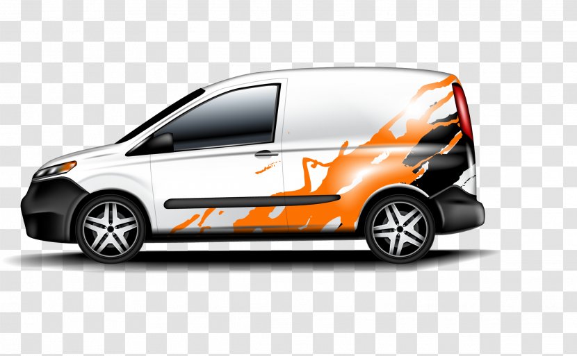 Car Van Vehicle Advertising - Vector Business Model Transparent PNG