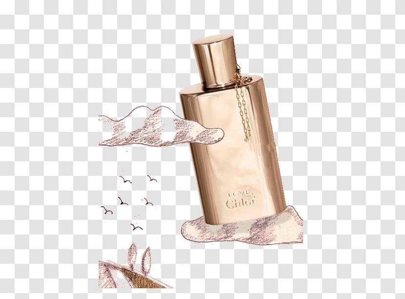 Perfume Bottle Watercolor Painting - Packaging And Labeling Transparent PNG