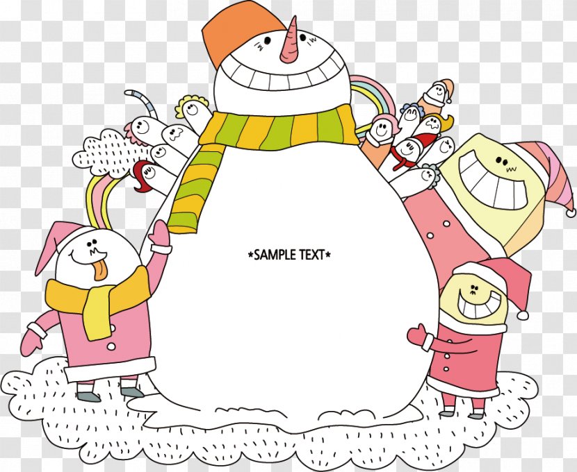 Snowman Cartoon Illustration - Flower - Children Are Snowmen Transparent PNG