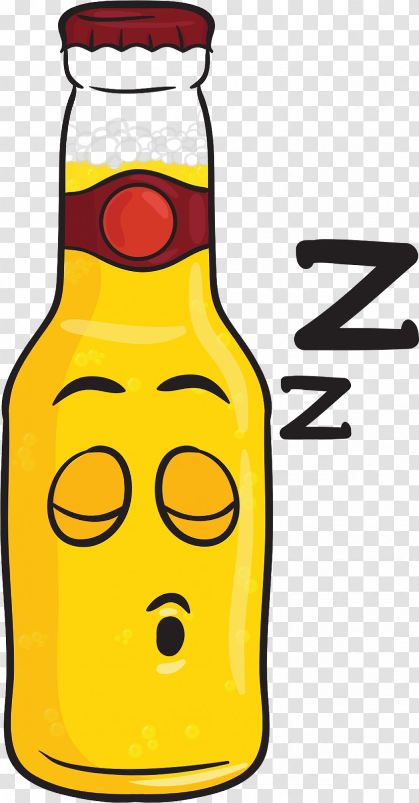 Beer Bottle Malt Liquor Drink Emoji - Snoring Transparent PNG