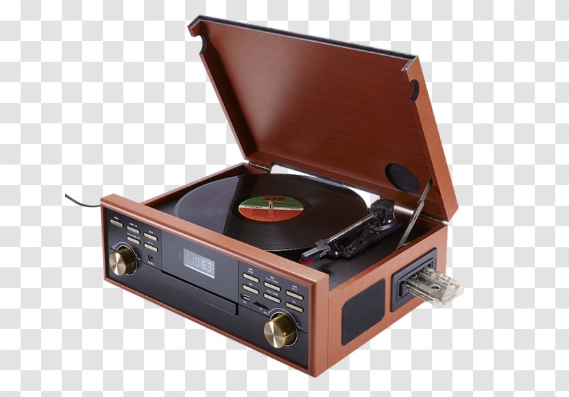 Big Ben Turntable Phonograph Record Cassette Deck Transparent PNG
