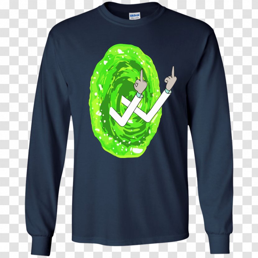 Long-sleeved T-shirt Hoodie Morty Smith - Pickle Rick Transparent PNG