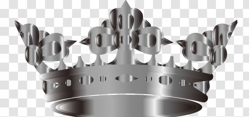Silver Cartoon Crown - Brand - Vector Transparent PNG