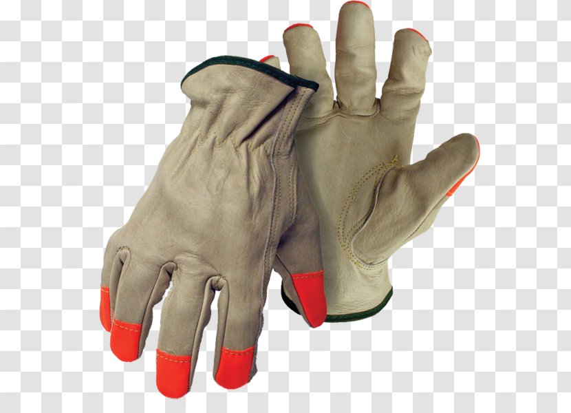 Cowhide Glove Leather Finger Palm - Visa Transparent PNG