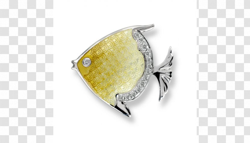 Sterling Silver Brooch Jewellery Vitreous Enamel - Yellow Transparent PNG