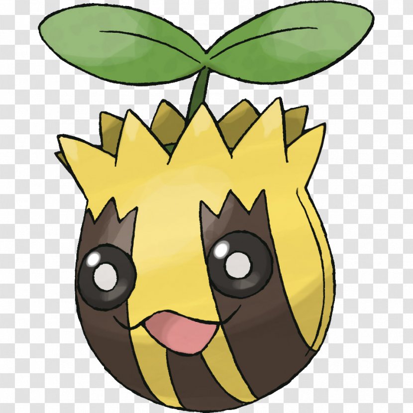Pokémon X And Y Gold Silver Sunkern Sunflora - Yellow - Chikorita Pokemon Go Transparent PNG