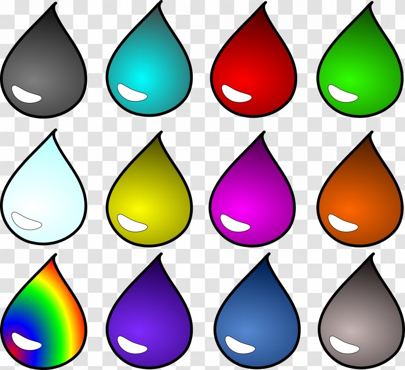 Water Drop Color Clip Art - Colours Transparent PNG