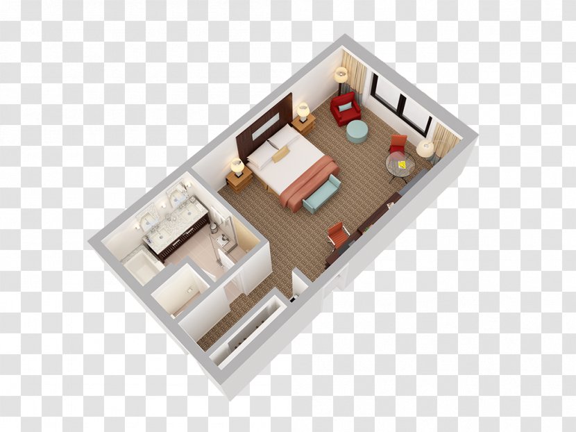 Caribe Hilton La Concha Renaissance San Juan Resort Suite Building 3D Floor Plan - Hotel - King Bed Transparent PNG