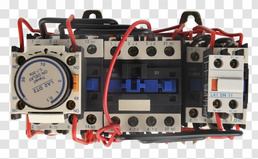 Circuit Breaker Electronics Y-Δ Transform Electric Motor Electrical Engineering - Contactor - Technology Transparent PNG