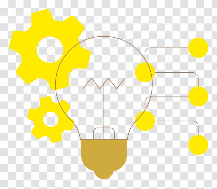 Cartoon Diagram Yellow Line Flower Transparent PNG