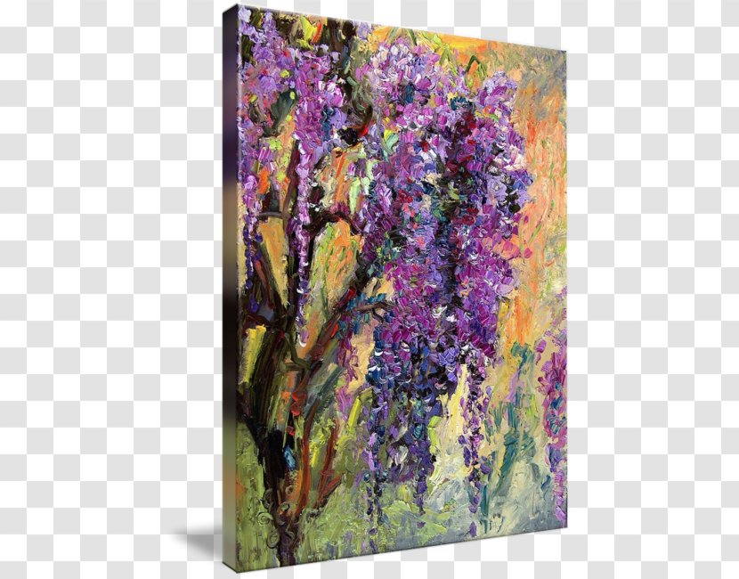 Acrylic Paint Oil Painting Wisteria Watercolor - Violet Transparent PNG