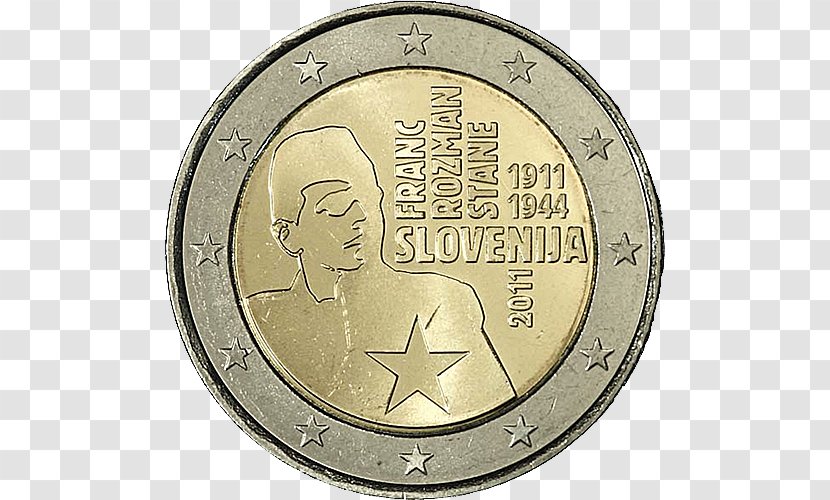 2 Euro Coin Slovenian Coins Commemorative - Uncirculated Transparent PNG