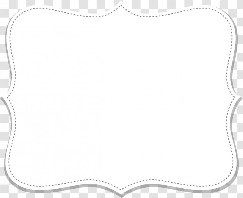 Designer Pattern - White - Cute Dotted Text Letter Border Transparent PNG