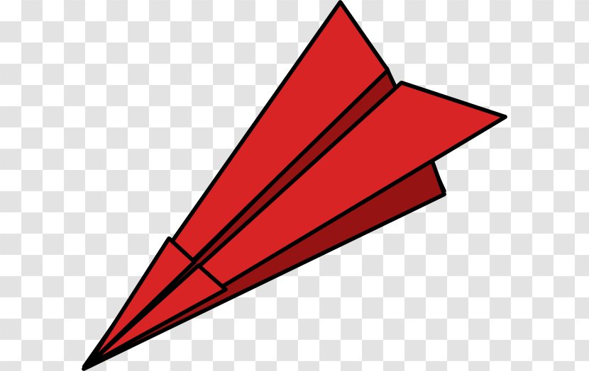 Airplane Paper Plane Clip Art - Red Transparent PNG