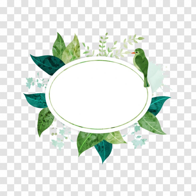 Watercolor Painting Leaf - Pattern - Vector Retro Border Transparent PNG