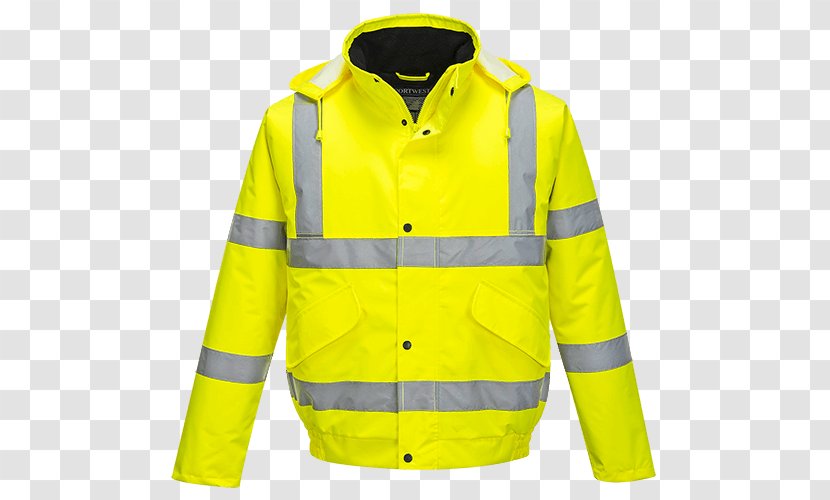 High-visibility Clothing Flight Jacket Raincoat - Sweatshirt Transparent PNG