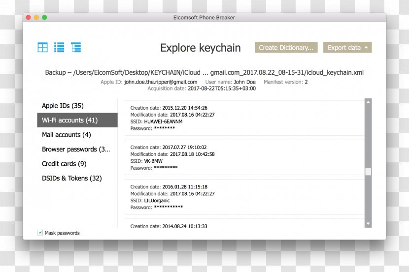 Keychain Access ICloud Password ElcomSoft Apple - Multimedia Transparent PNG