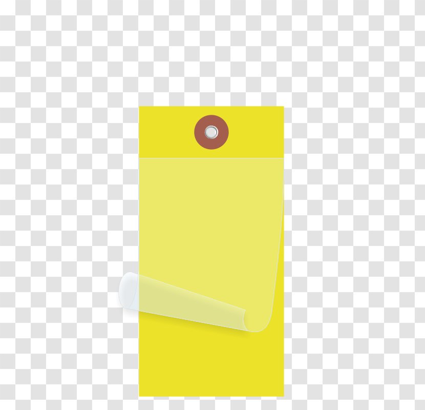 Rectangle Material - Yellow Tag Transparent PNG