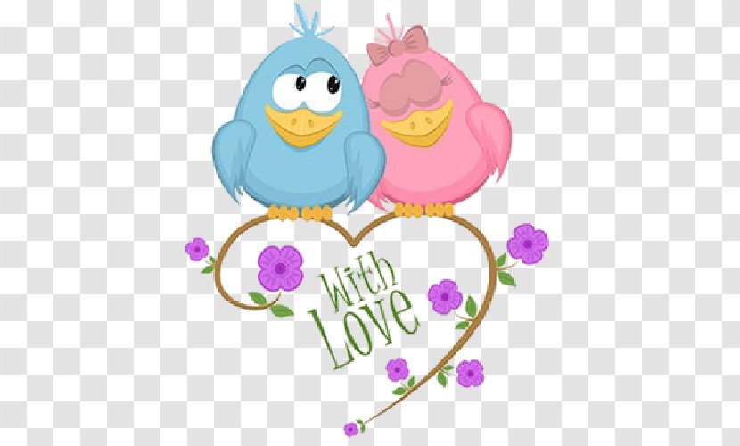 Lovebird Cartoon Drawing - Pink - Animal Lovers Transparent PNG