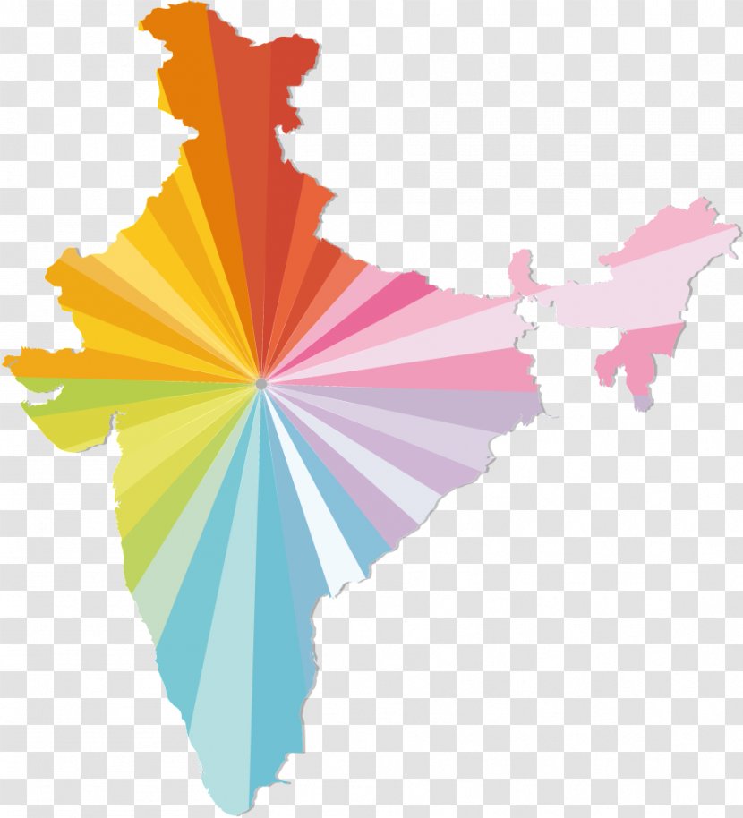 States And Territories Of India Vector Map Transparent PNG