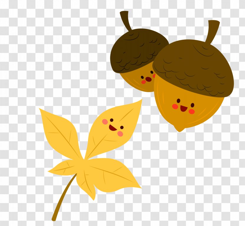 Drawing Autumn Child - Yellow - Cartoon Maple Leaves Transparent PNG