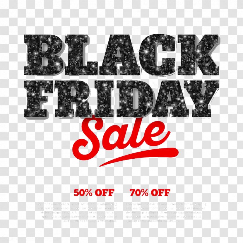 Black Friday Font - Text - Poster HD Buckle Material Transparent PNG