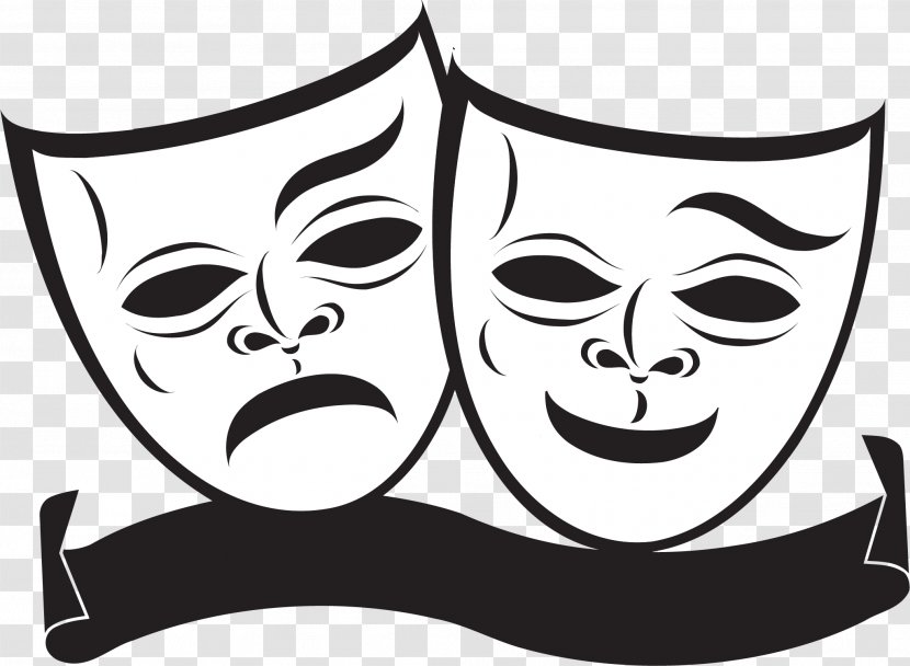 Mask Theatre Illustration - Fiction - Under The Of Depression Transparent PNG