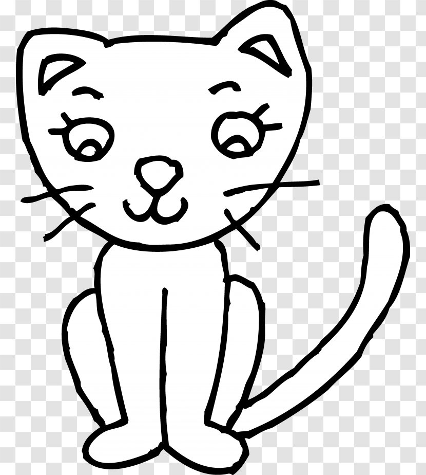 Cat Kitten Drawing Clip Art - Flower Transparent PNG