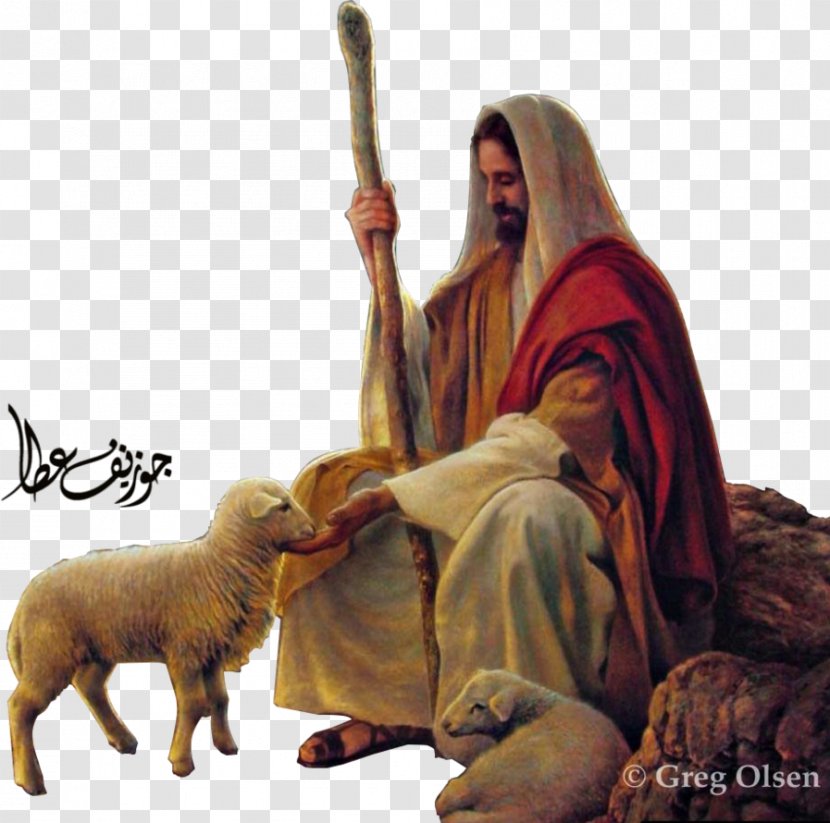 Wherever He Leads Me Painting Mormon Art Shepherd - God - Jesus Christ Transparent PNG